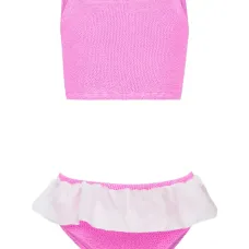 Оливковый бикини с оборками