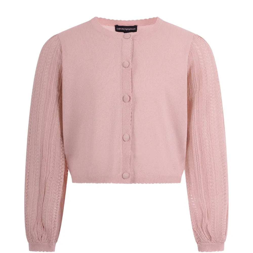 Кардиган на пуговицах с объемными рукавами