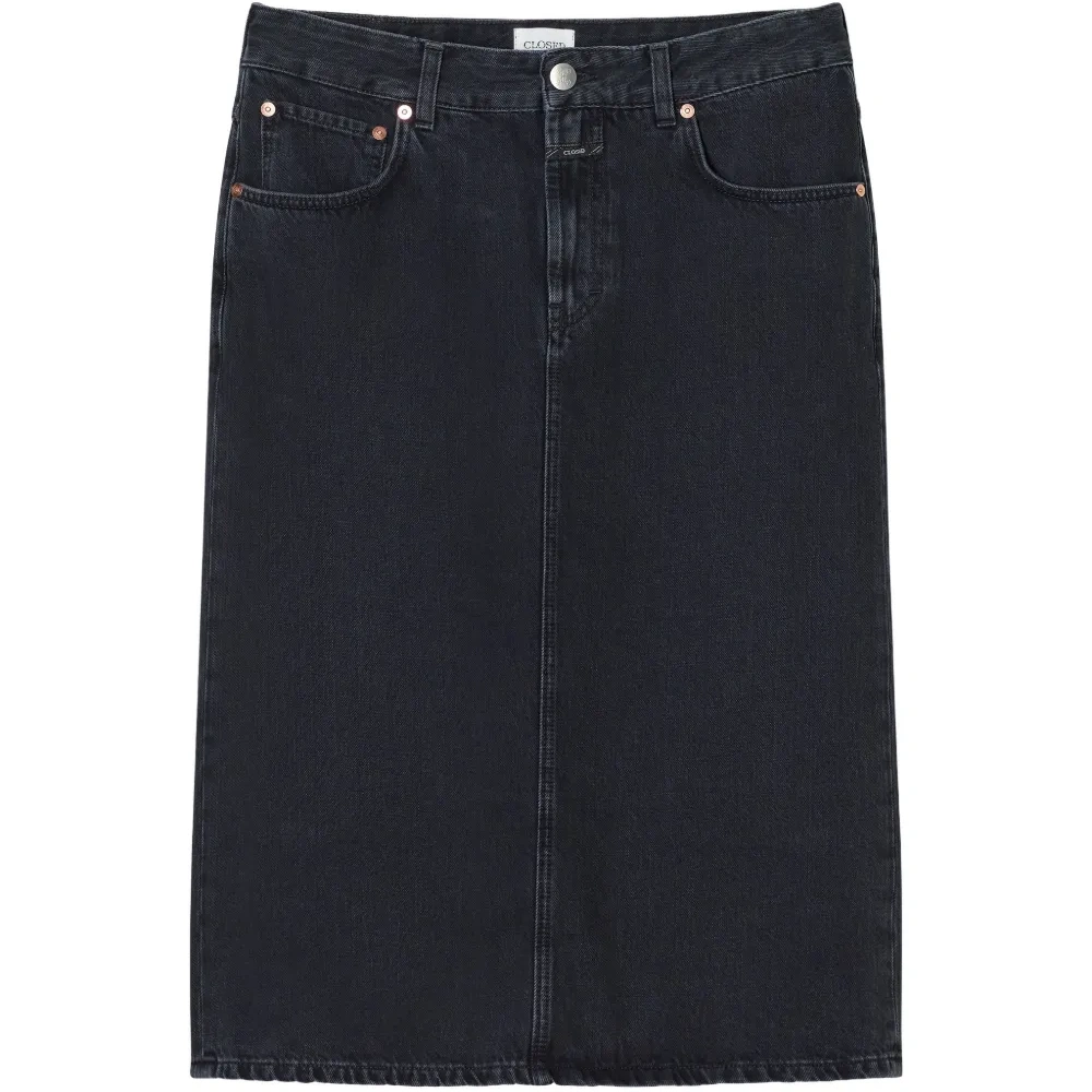 Серая юбка миди