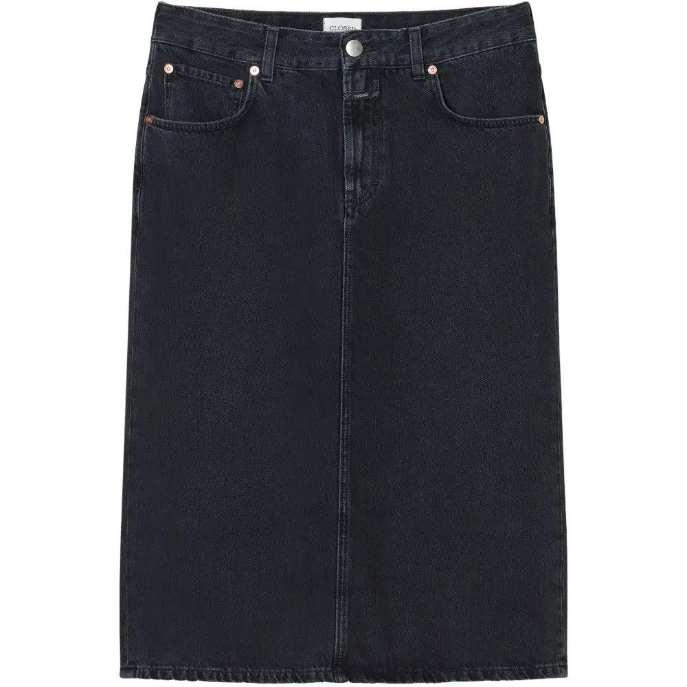 Серая юбка миди