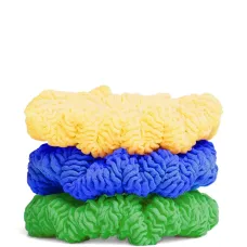 Резинки для волос королевского синего, изумрудного и подсолнечного цветов (набор из трех штук)