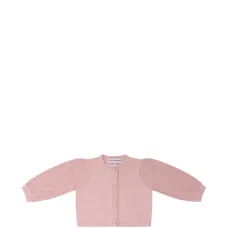 Кардиган с волнообразной отделкой и рукавами-фонариками