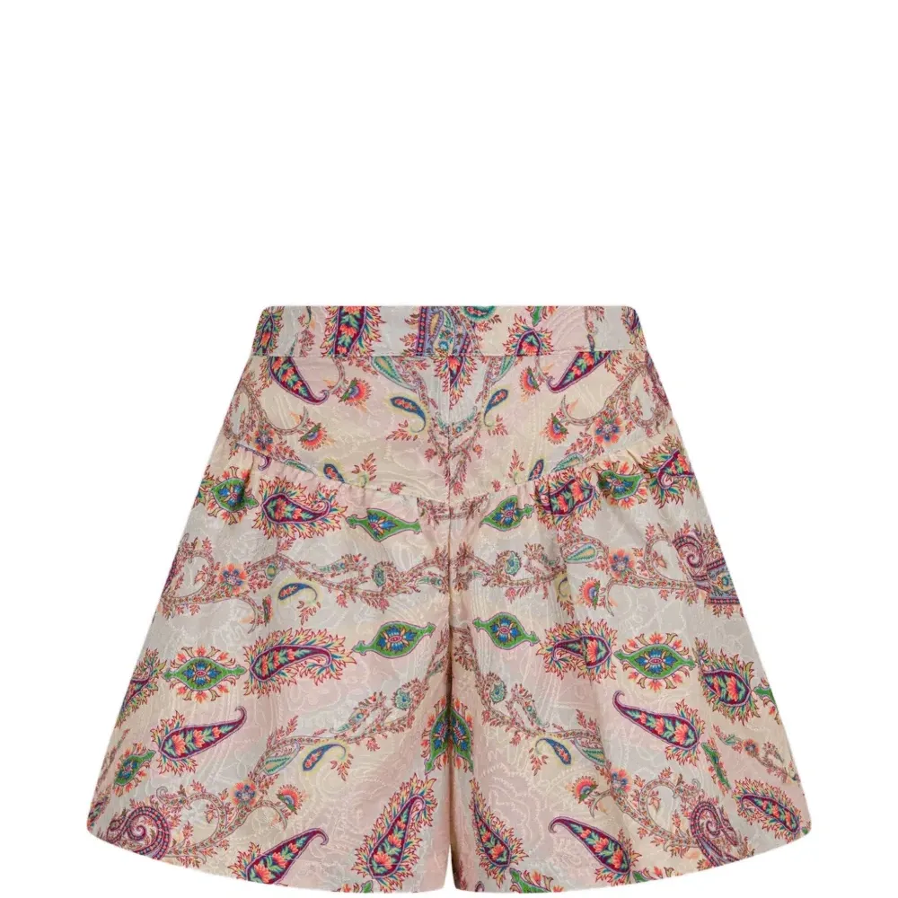 Шорты с узором пейсли и вышивкой