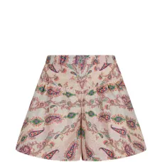 Шорты с узором пейсли и вышивкой