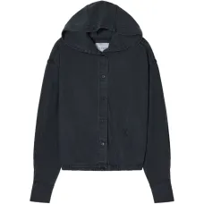 Рубашка с капюшоном на пуговицах