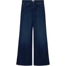 Широкие джинсы с эффектом потертости