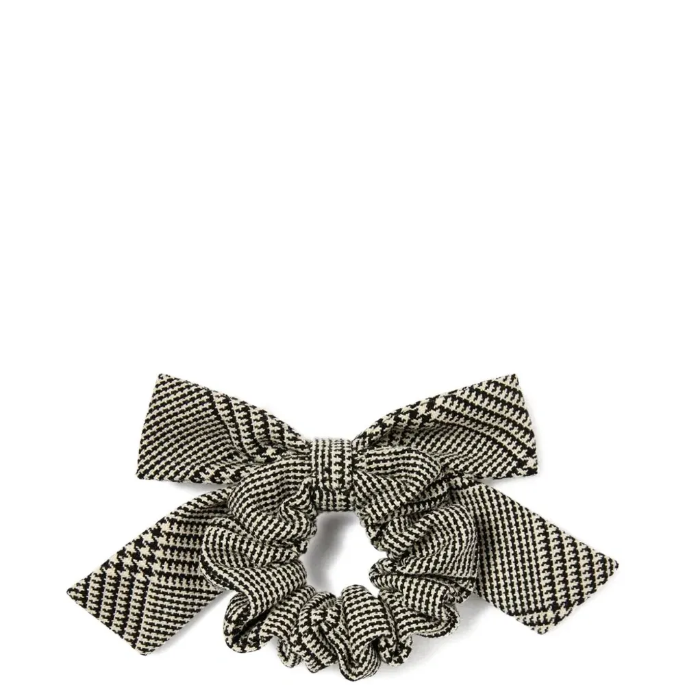Ободок для волос в гусиную клетку с бантом