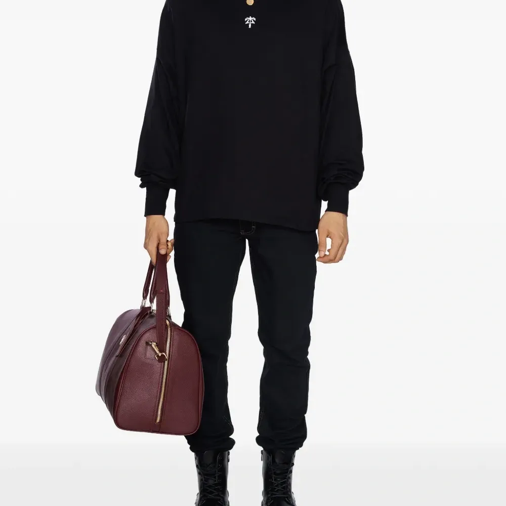 Футболка с длинными рукавами и вышитым логотипом