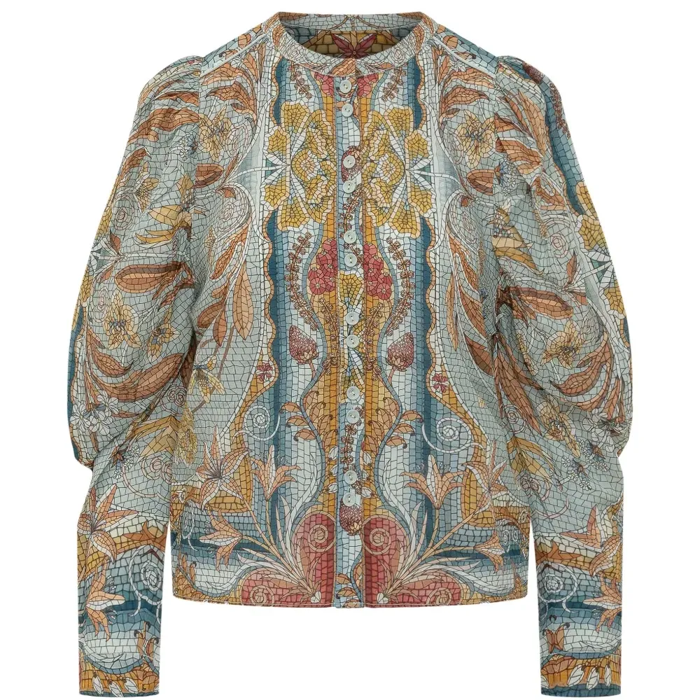 Блузка "Мозаичный сад"
