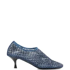 Украшенные тканевые туфли-лодочки