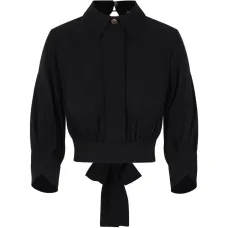 Блузка с пуговицами и завязкой