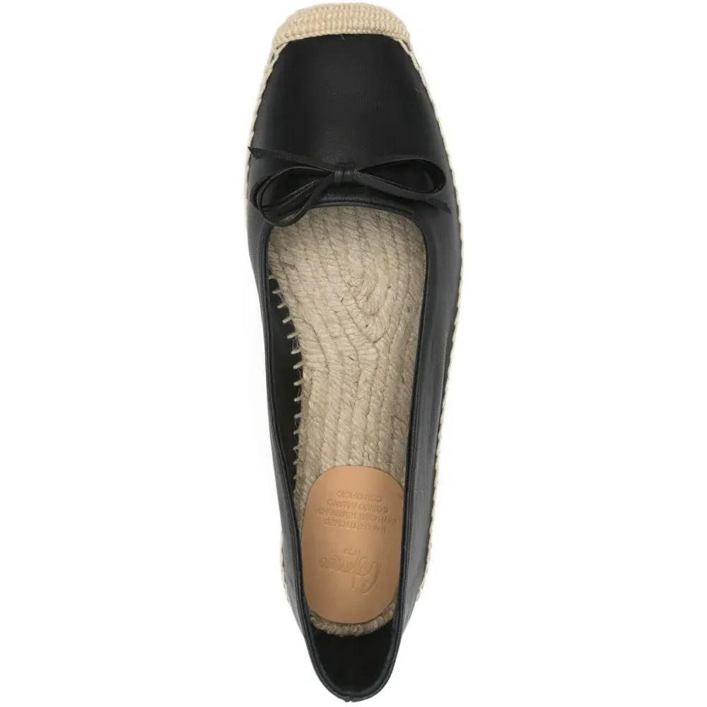 Балетки-эспадрильи с бантом