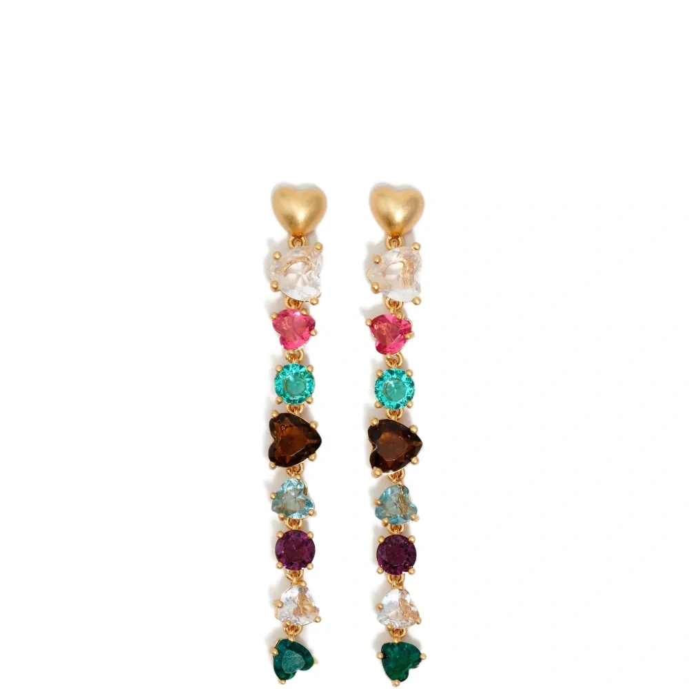 Серьги-подвески с кристаллами