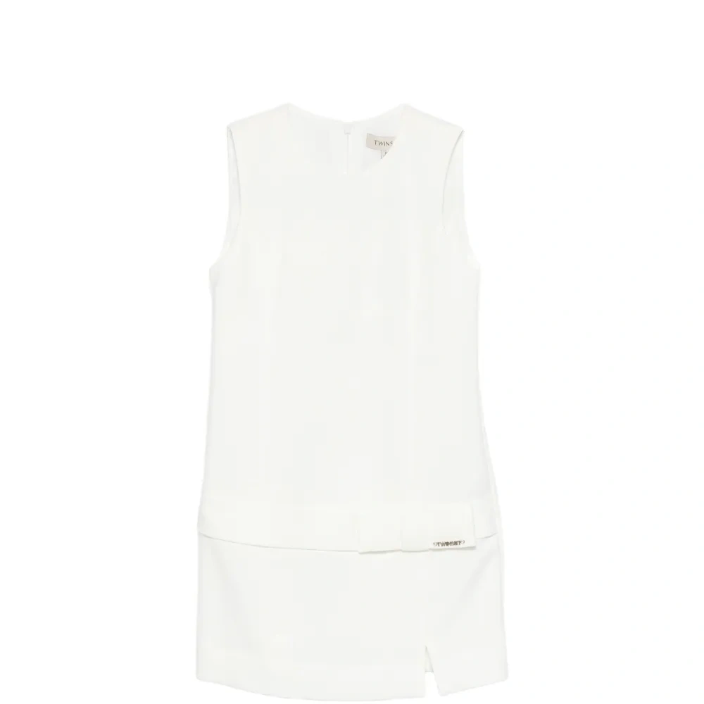 Платье без рукавов с бантом