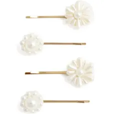 Заколки для волос с цветами из жемчуга (набор из четырёх штук) Заколки для волос с цветами из жемчуга (набор из четырёх штук)