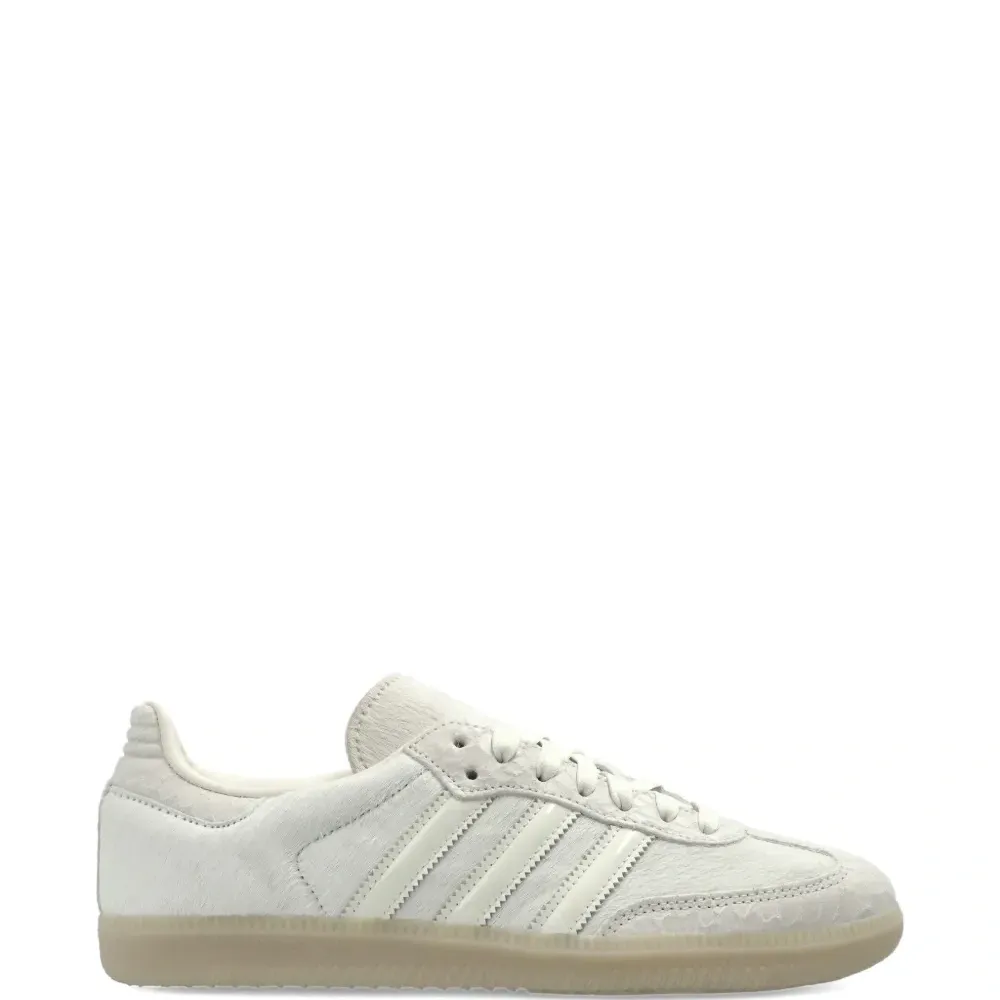 Кожаные кроссовки с полосатыми деталями