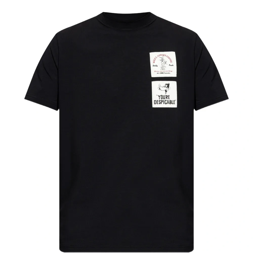 Футболка с мультяшной нашивкой