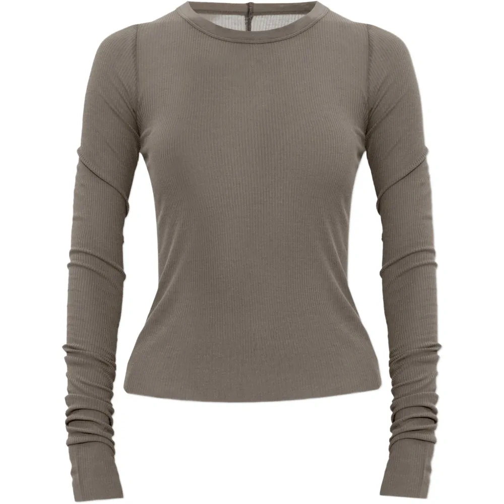 Лонгслив из рубчатой трикотажной ткани