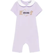 Комбинезон с воротником и принтом логотипа Комбинезон с воротником и принтом логотипа