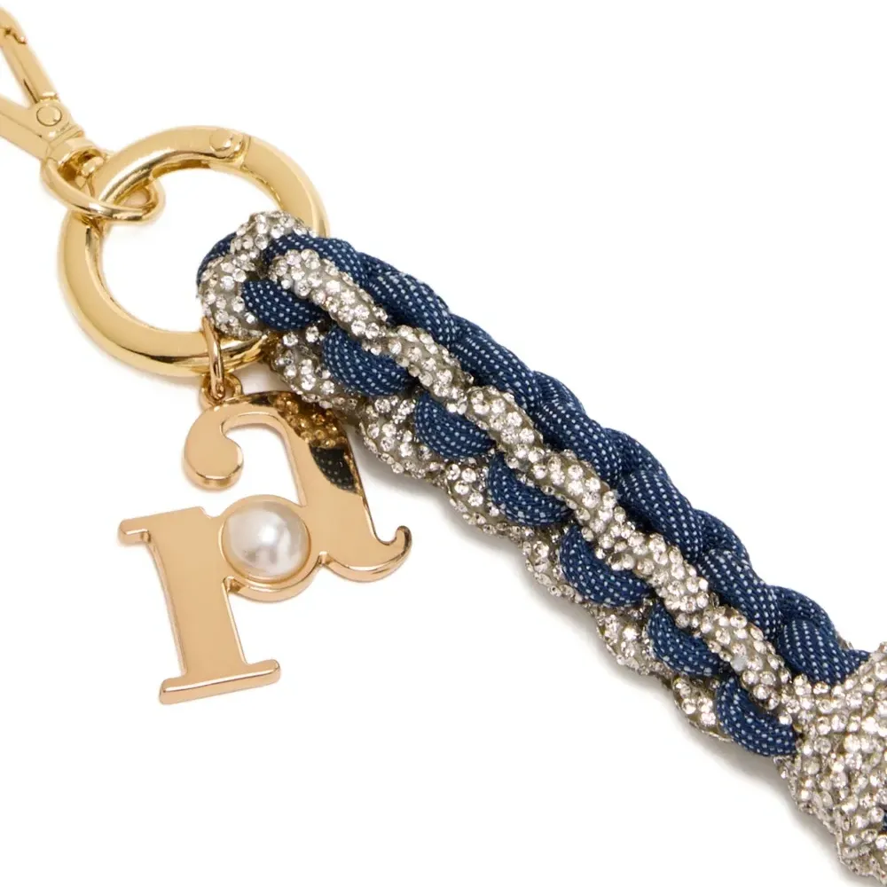 Джинсовый брелок с украшениями