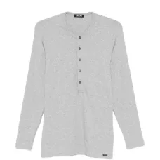 Трикотажная футболка с застежкой хенли Трикотажная футболка с застежкой хенли