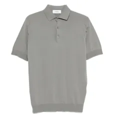 Вязаное поло с короткими рукавами