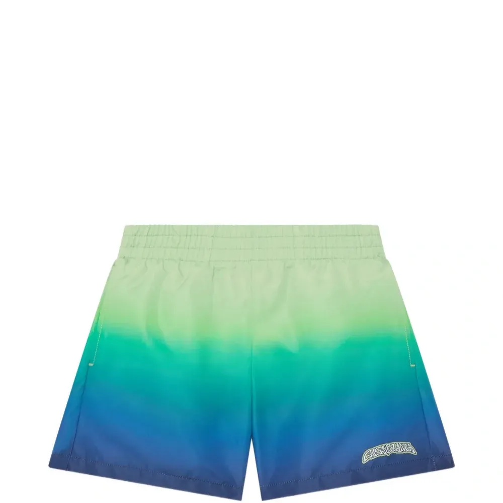 Плавки-шорты с градиентом и принтом логотипа