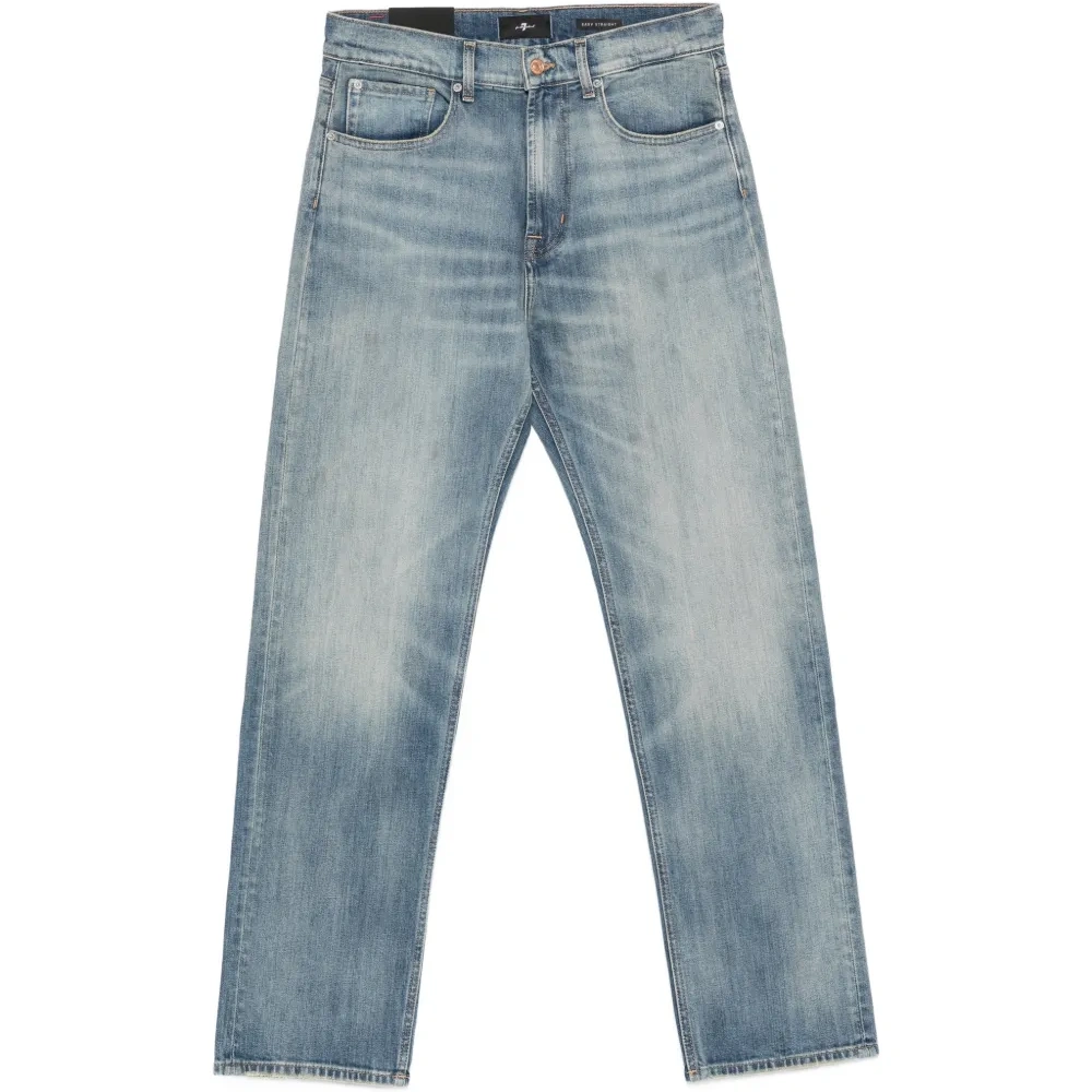 Джинсы прямого кроя из денима