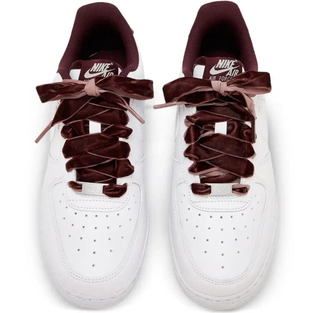 Кроссовки Air Force 1 '07 с бархатными шнурками в винтажном стиле