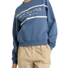 Атлетический свитшот с круглым вырезом в морском стиле