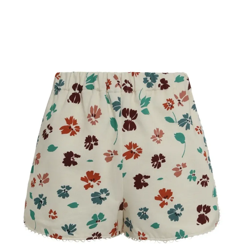 Хлопковые шорты с цветочным узором