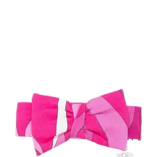 Повязка на голову с бантом и рисунком