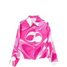 Рубашка с графическим принтом на пуговицах