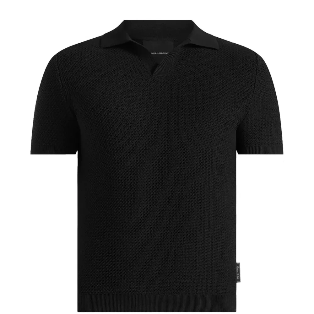 Вязаная фактурная рубашка поло Rowen