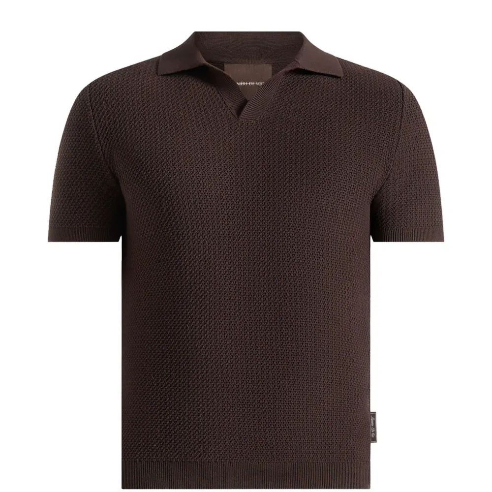 Вязаная фактурная рубашка поло Rowen