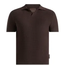 Вязаная фактурная рубашка поло Rowen