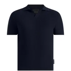 Фактурная футболка-поло Rowen с отложным воротником