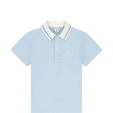 Рубашка поло в полоску с вышитым логотипом