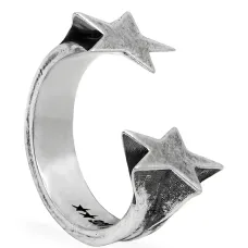 Серебряное кольцо со звездой