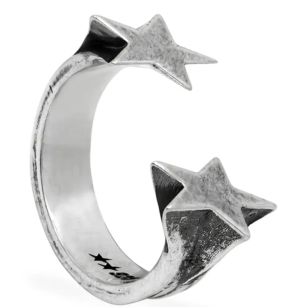 Серебряное кольцо со звездой