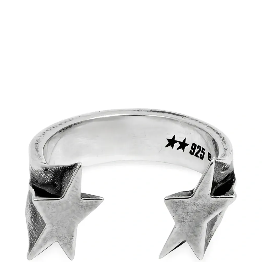 Серебряное кольцо со звездой