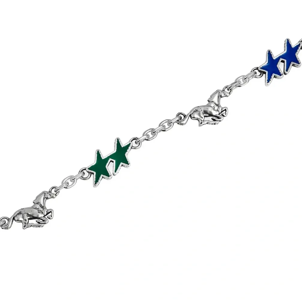 Серебряный браслет "Звёздная лошадь"