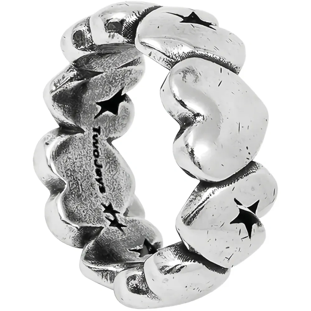 Кольцо с сердцем и звездой