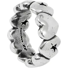 Кольцо с сердцем и звездой