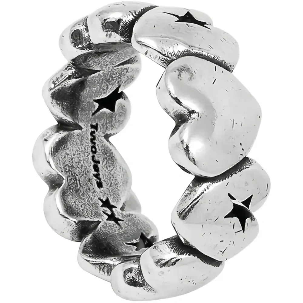 Кольцо с сердцем и звездой