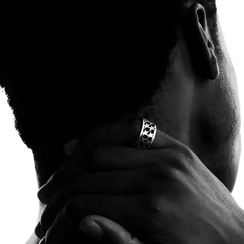 Серебряное кольцо со звездой