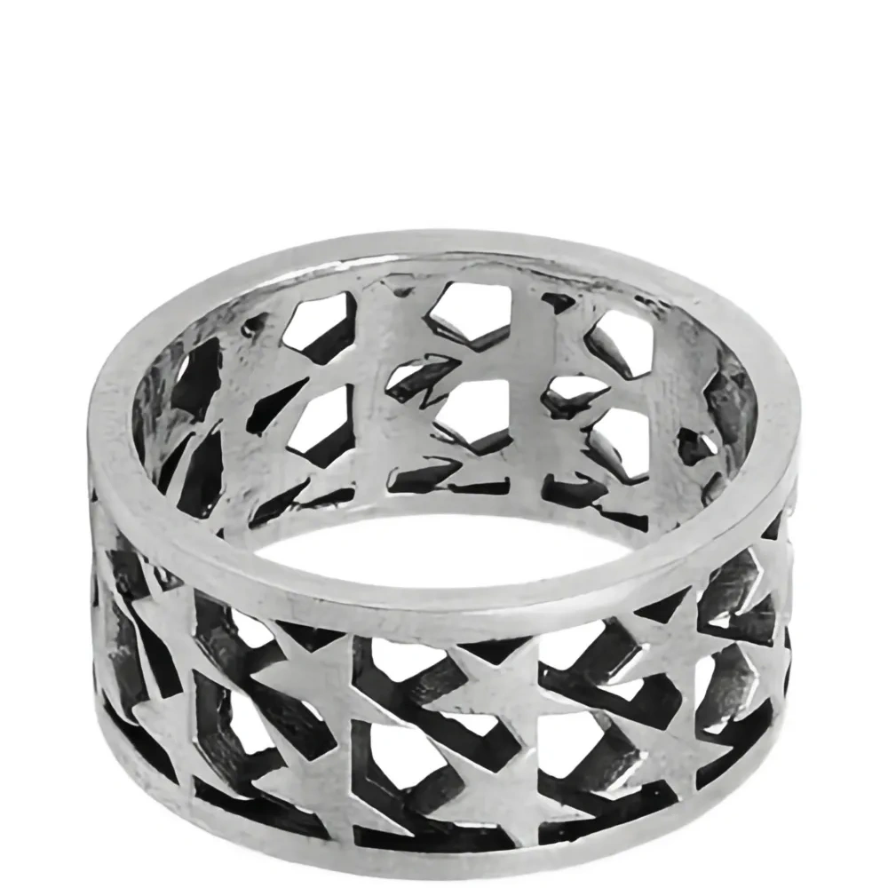 Серебряное кольцо со звездой