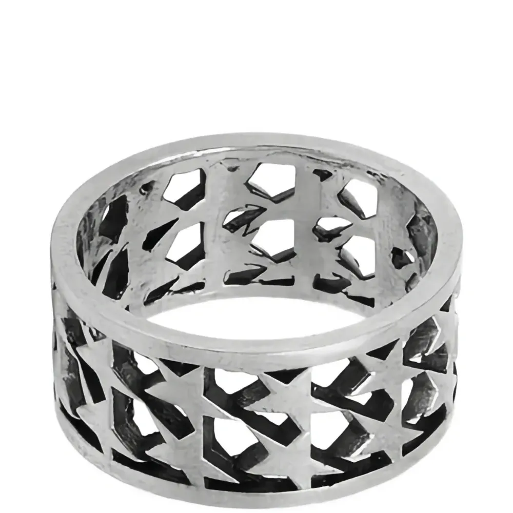 Серебряное кольцо со звездой