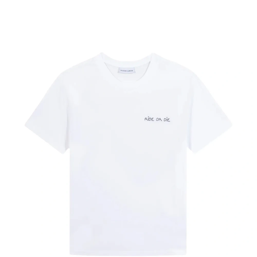 Футболка с короткими рукавами и вышитым логотипом