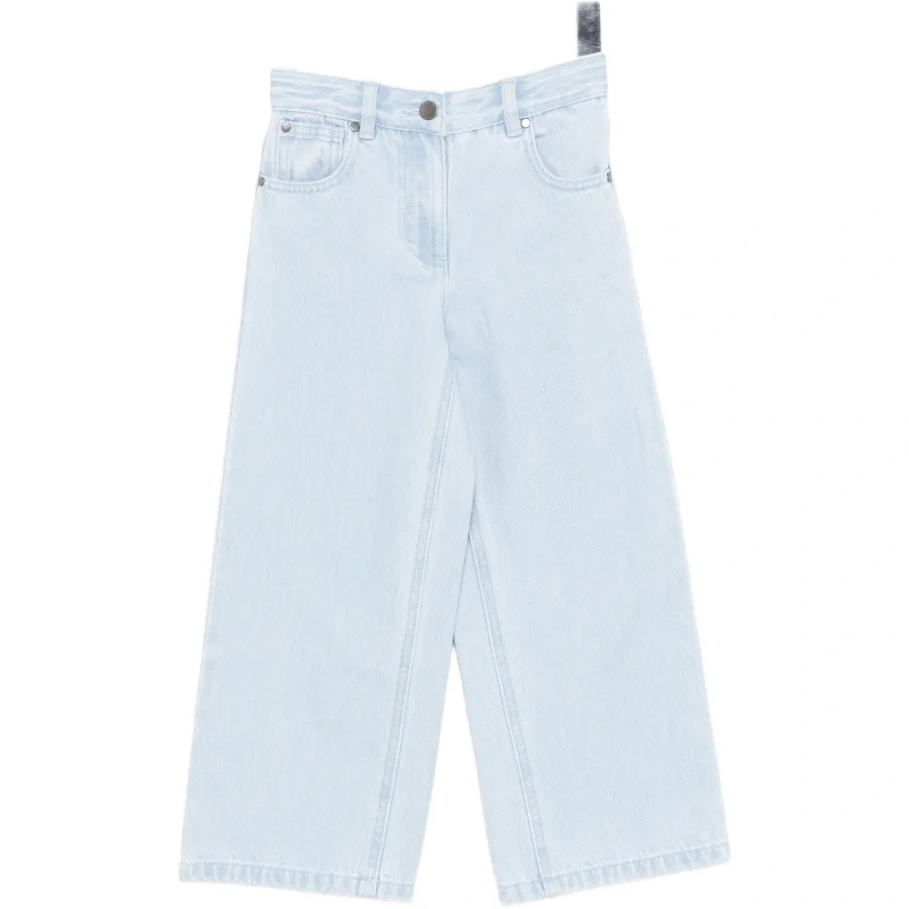 Джинсы с графической вышивкой